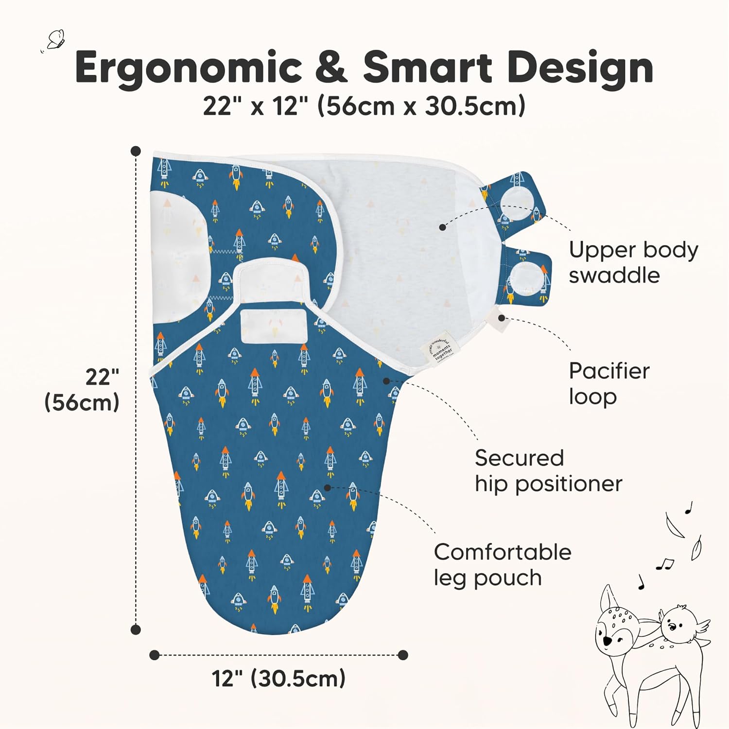 3-Pack Organic Baby Swaddle Sleep Sacks - Swaddles for Newborns, Infant 0-3 Months, Baby Girls