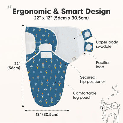 3-Pack Organic Baby Swaddle Sleep Sacks - Swaddles for Newborns, Infant 0-3 Months, Baby Girls