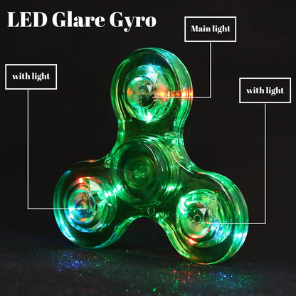 SCIONE LED Fidget Spinners, Light Up Sensory Fidget Toys for Kids, Glow in The Dark Toys for Kids