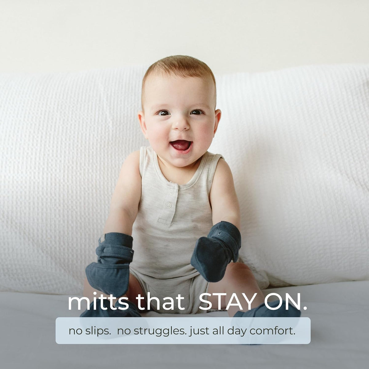 goumikids Viscose Made from Bamboo Cotton Anti-Scratch Soft Stay-On Mitts