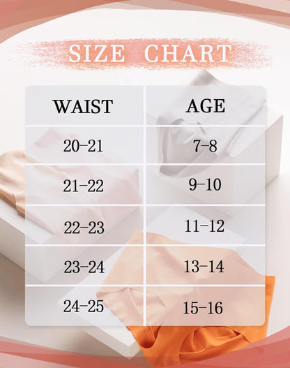 Finihen Teen Girls Underwear Seamless Big Girls Panties No Show Multipack.