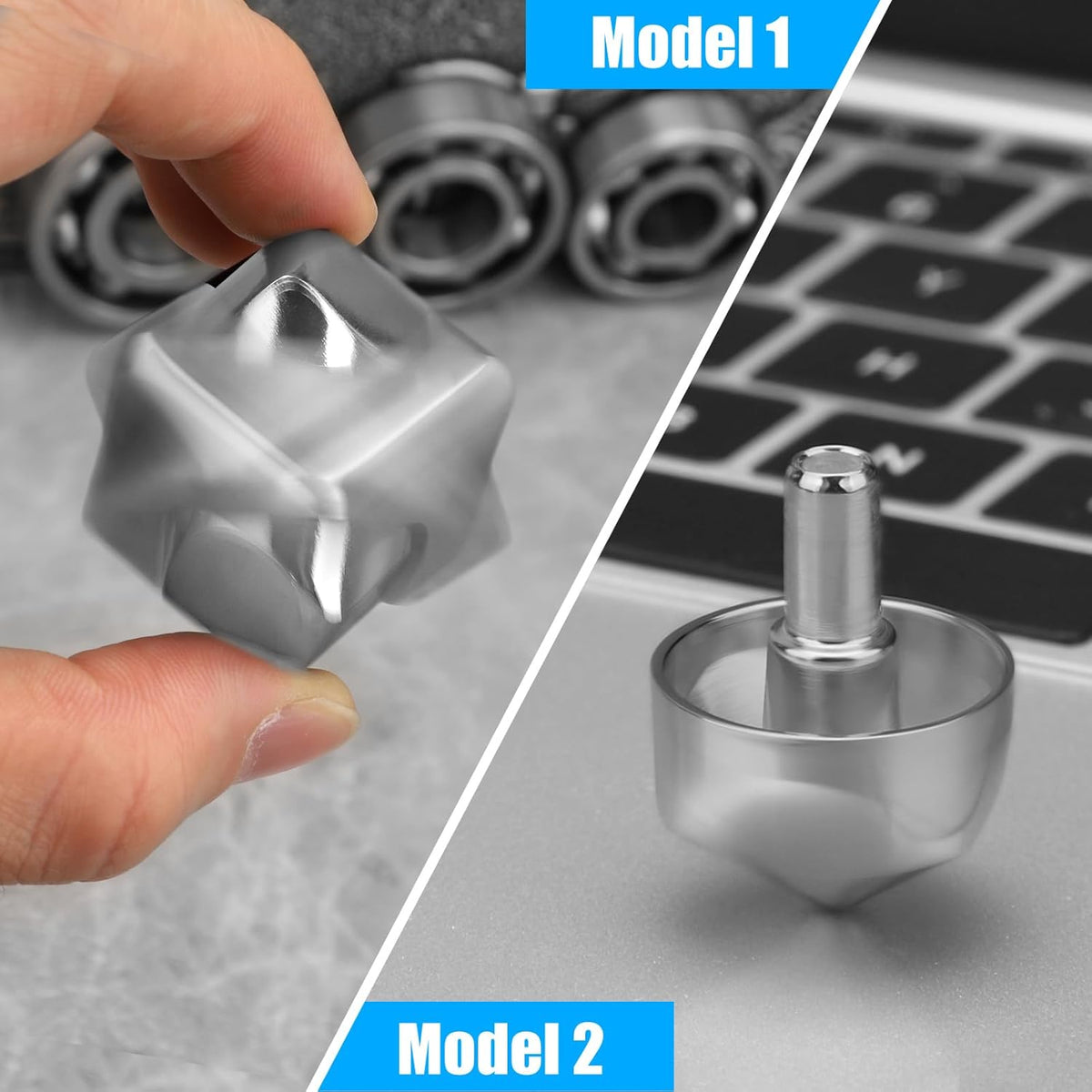 Silver Fidget Spinner for Kids, Fidget Toy, Cool Hand Spinner Gift Toys Autism Sensory Toy Goodie