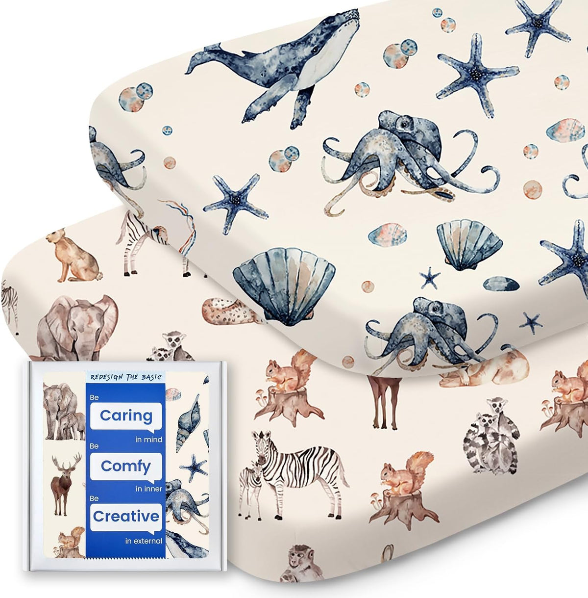 Bassinet Sheets for Baby Boy Girl, TotBasic Buttery Soft Universal Bassinet Fitted Sheet