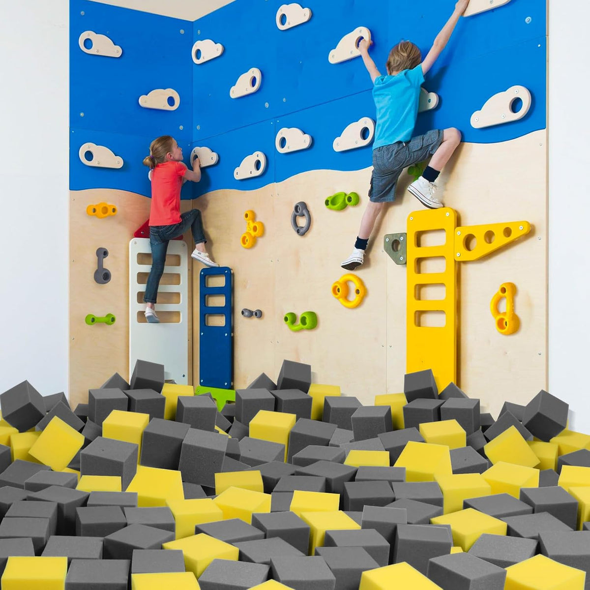 Foam Pit Cubes, 24 PCS 5 Inches Gymnastics Foam Blocks Trampoline Blocks, Multi-Sport Protective