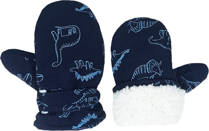 Toddler Gloves Kids Mittens Winter Warm Lined Fleece Gloves Waterproof Snow Baby Mitten for Boys