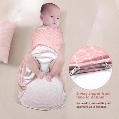 Baby Sleepsack Swaddle 3-Way Adjustable Wearable Blanket Boy and Girl,100% Cotton,6-12 Months
