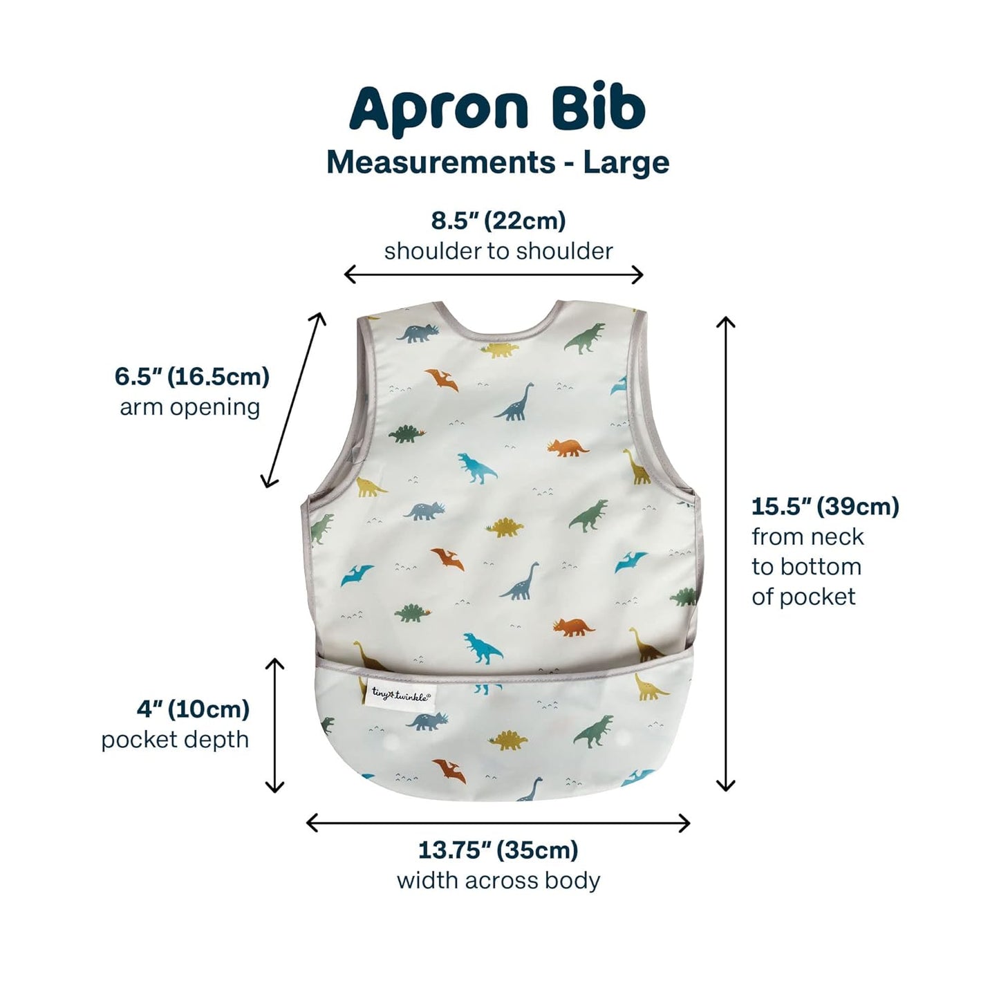Tiny Twinkle Mess Proof Baby Bib - Waterproof & Lightweight Baby-Led Weaning Apron | 100% Recycled