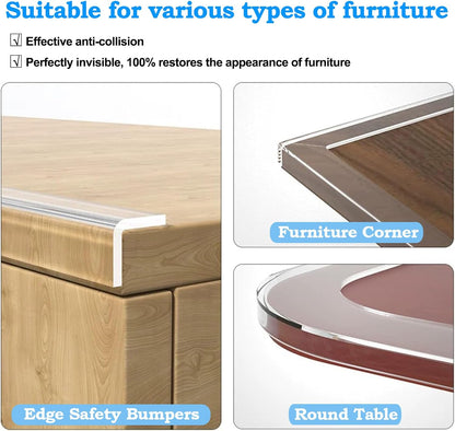 Edge Corner Protector Baby Proofing,Soft Clear Furniture Table Corner Guard & Edge Safety Cabinet