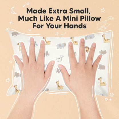 Mini Toddler Pillow with Pillowcase - 9x13 My Little Dreamy Travel Kids Pillow for Sleeping