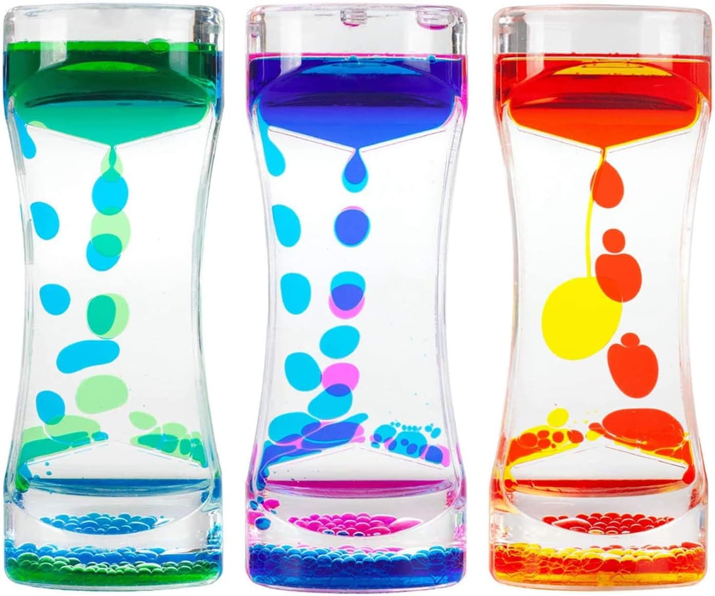Liquid Motion Bubbler Timer Colorful Oil Hourglass Liquid Sensory Toys ADHD Anxiety Autism Activity