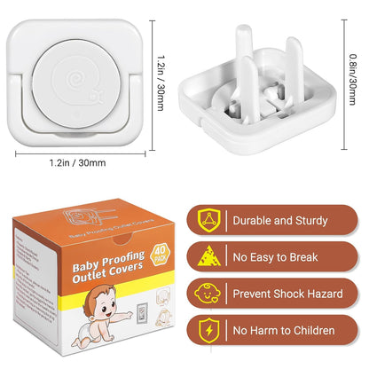 Outlet Covers Baby Proofing, 40 Pack Child Proof Plug Socket Covers Electric Plug Protectors Safety