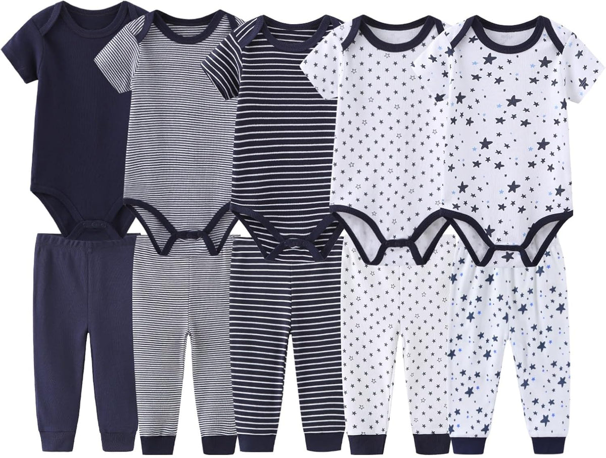 Unisex Baby Boy Girl Pants Sets 10 pack Cotton Casual New born Clothes Comfort Infant Outfit