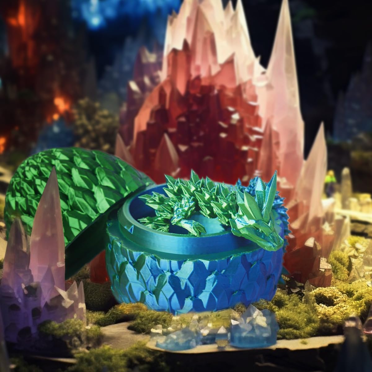 3D Printed Dragon Egg, Beautiful Flexible Joints Executive Desk Toys, Gifts for Adults and Kids