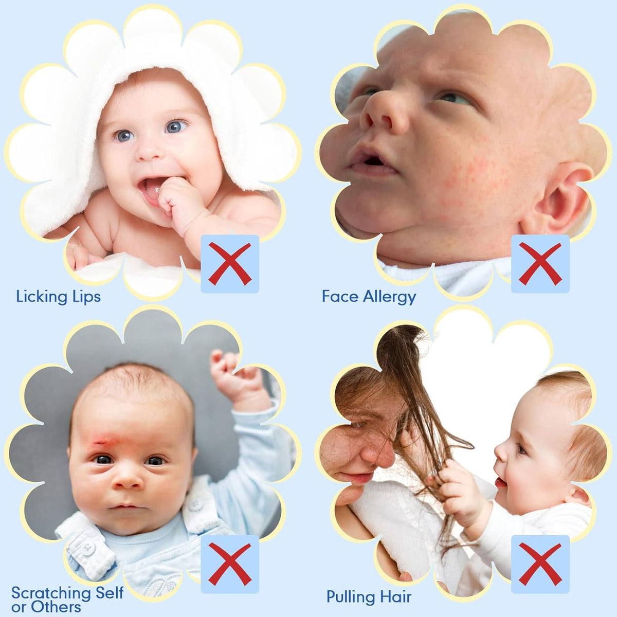 6 Pairs Newborn Baby Mittens No Scratch Gloves Infant Toddler Anti Scratch Essentials Unisex Cotton