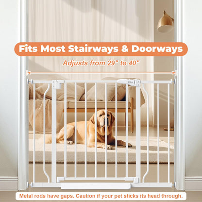 Cideny Baby Gate No Drilling, 29"-40" Dog Gate Indoor for Stairs & Doorways