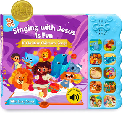 GO GO Bible Story Songs: 10 Toddler Songs, Christian Toys for Toddlers 3-5, Sound Books for