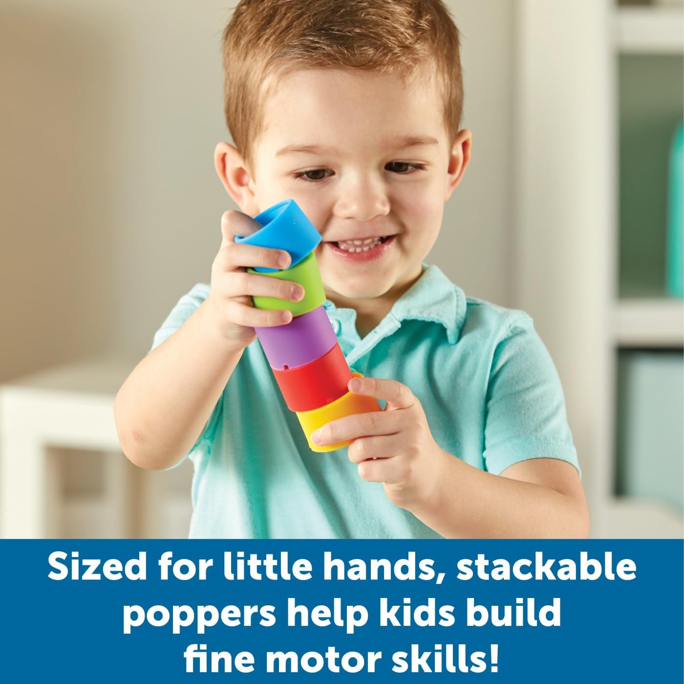 Learning Resources Rainbow Emotion Fidget Poppers, 5 Pieces, Ages 3+, Sensory Toys
