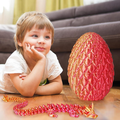 Large Dragon Eggs with Dragon Inside, 3D Printed Surprise Funny Gifts for Kids, Articulated Dragon