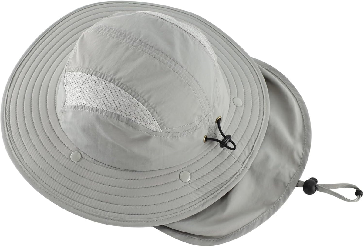 Home Prefer UPF 50+ Boys Sun Hat with Neck Flap Wide Brim Summer Beach Bucket Hat for Boys Girls