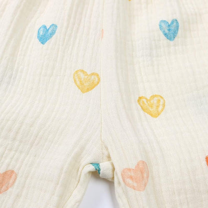 MYGBCPJS Baby Boys Girls Cotton Linen Trousers Kids Casual Ankle Pants Loose Long Bloomers
