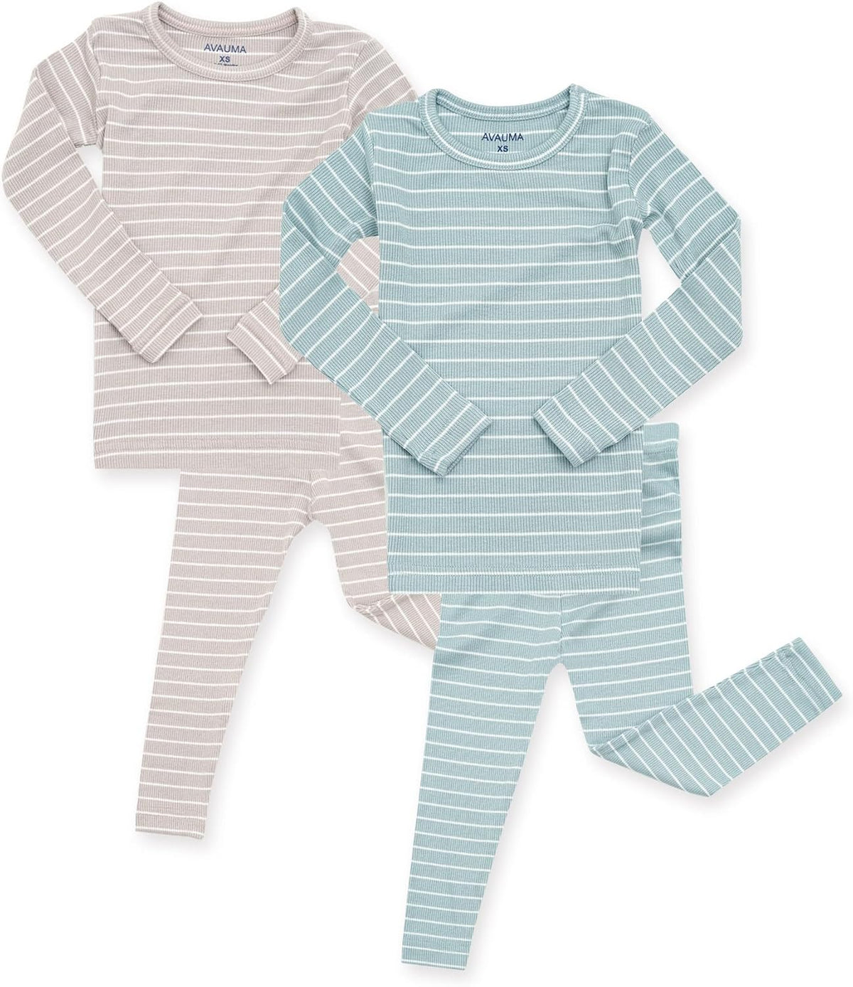 AVAUMA Stripe Pattern Baby Boys Girls Pajama Set Kids Toddler Snug fit Ribbed Sleepwear pjs for