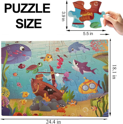 Jumbo Floor Puzzle for Kids, Large Jigsaw Puzzles 35 Piece for Kids Ages 3-5,Preschool Learning &