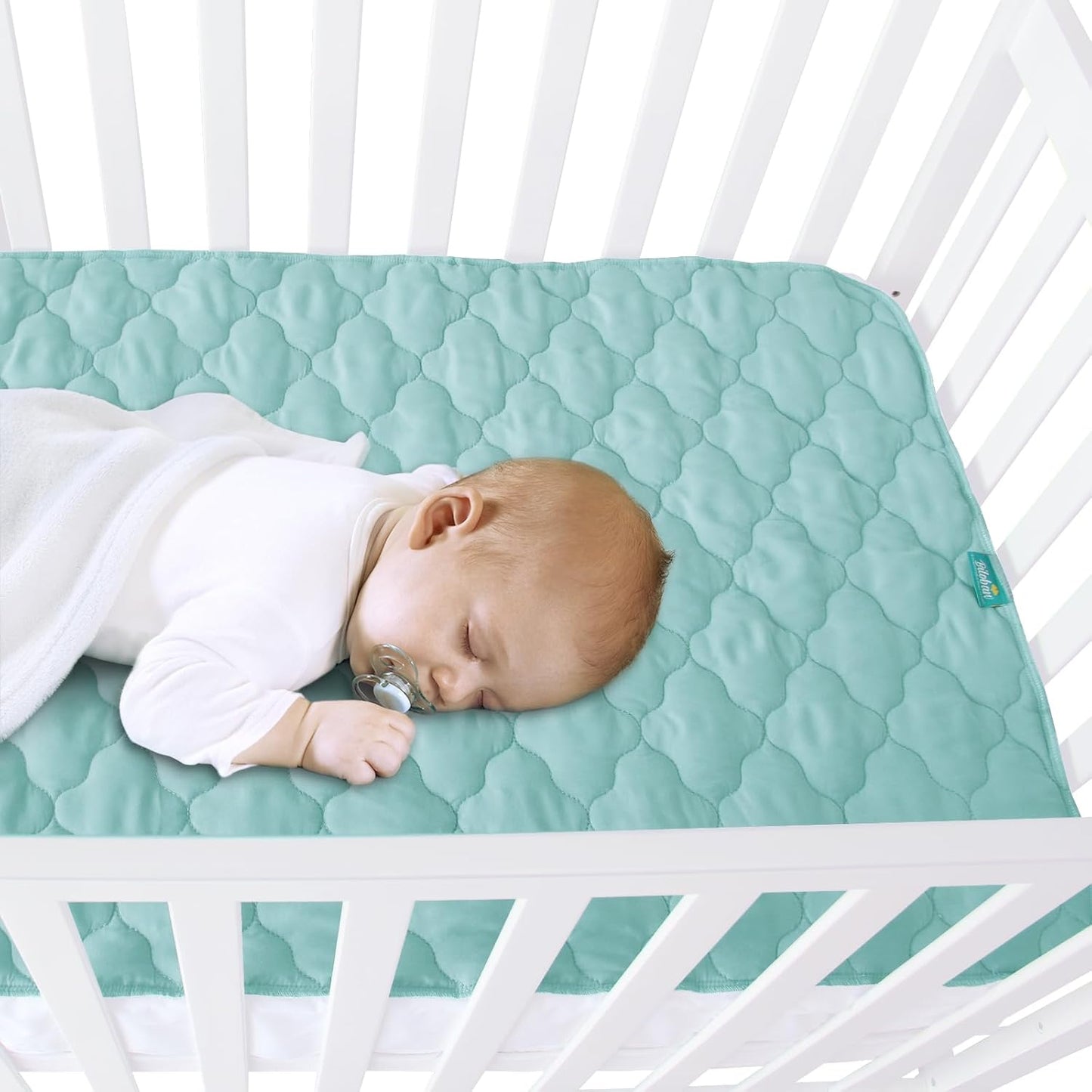 Waterproof Crib Mattress Protector Pad Cover 28" x 52", Anti Slip & Absorbent Waterproof Bed Pads