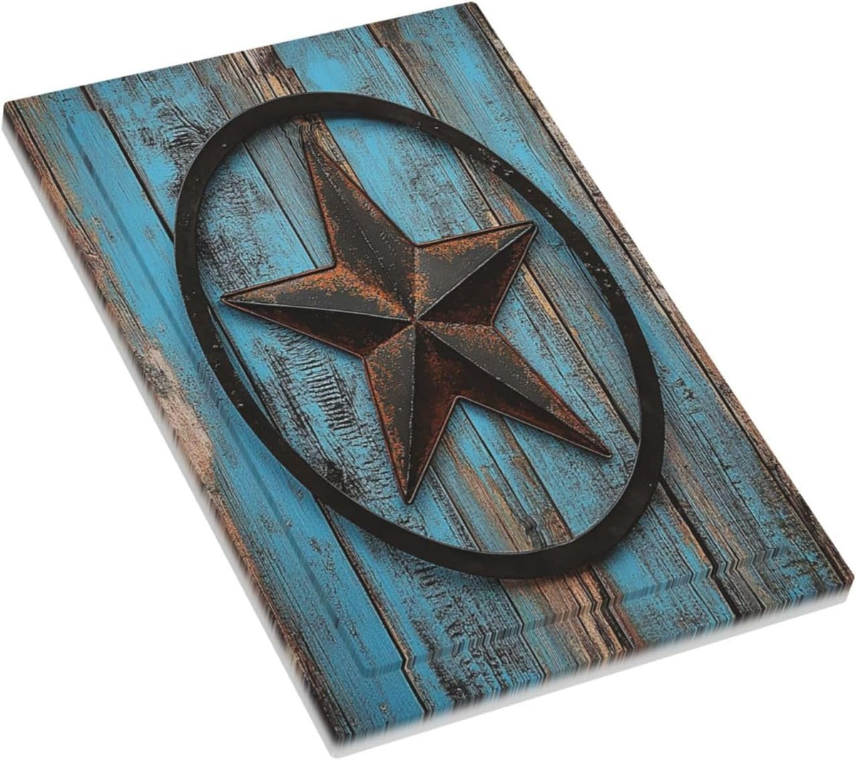 Light Switch Cover Plate Rustic Wood Country Barn Texas Star On Teal 1 Gang No Device Blank