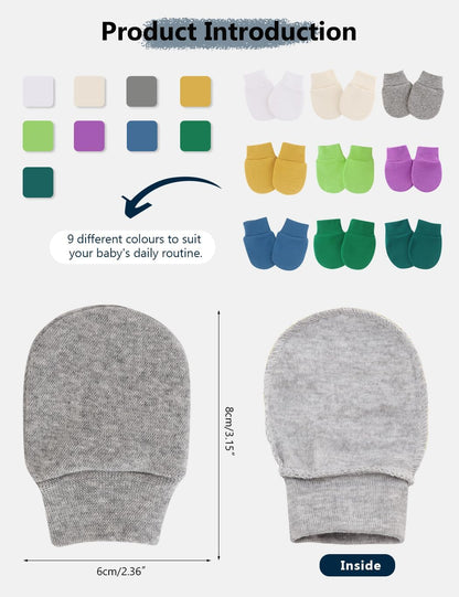 Cute Baby Mittens Newborn, No Scratch Baby Boy Mittens, Baby Girl Hat Gloves for Toddlers, Infant