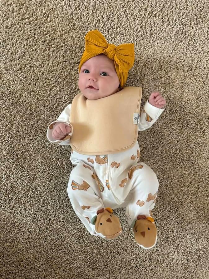 DiaperSquad's Baby Bibs for Drooling and Teething, Bibs for Boys, Baby Girl - Solid Cotton Baby