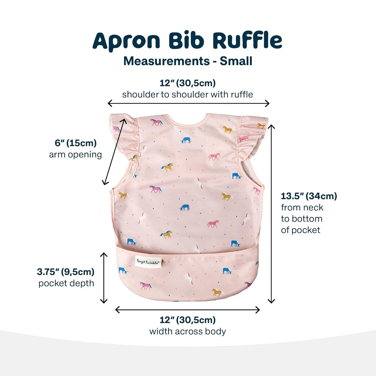 Tiny Twinkle Mess Proof Baby Bib - Waterproof & Lightweight Baby-Led Weaning Apron | 100% Recycled