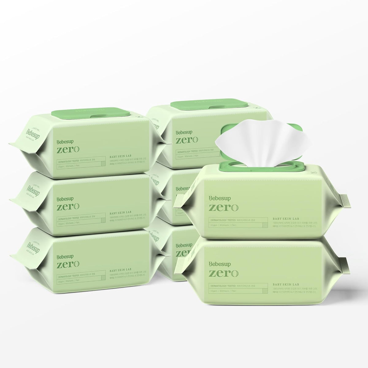 BEBESUP- Korea’s #1 Zero Harsh Chemicals Baby Wipes- Water Based Hypoallergenic Unscented