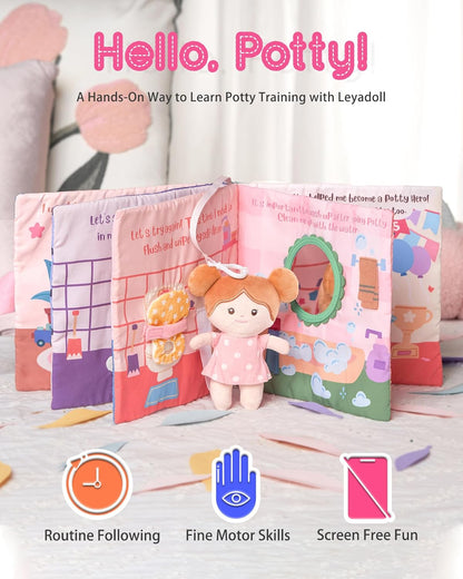 Interactive Sensory Soft Cloth Book, Educational Crinkle Quiet Activity Busy Book for