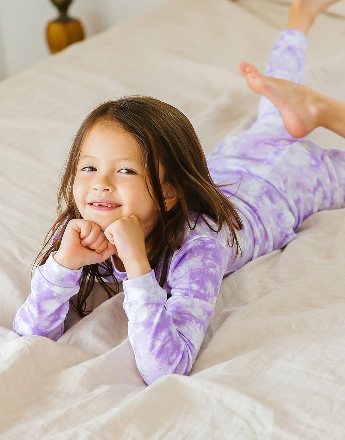 VAENAIT BABY 12M-12Y Toddler Kids Boys Girls 100% Cotton Marbling Tiedye Sung Fit Sleepwear Pajamas