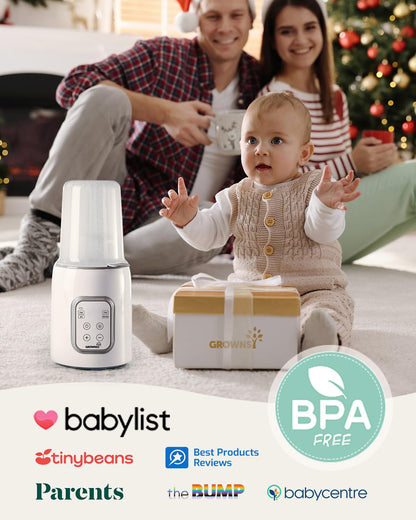 Bottle Warmer, GROWNSY 8-in-1 Fast Baby Milk Warmer with Timer for Breastmilk or Formula, Accurate
