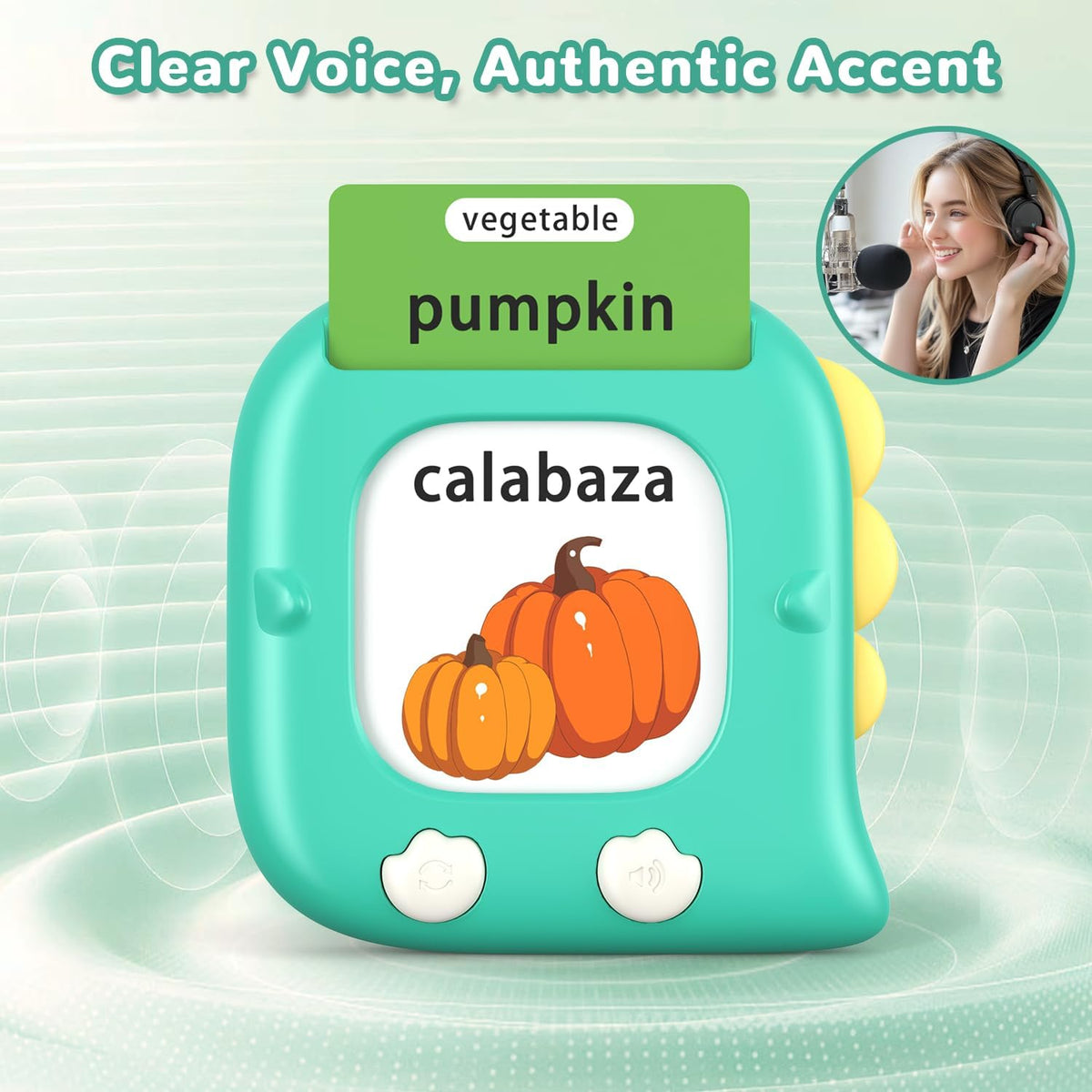 Kidzdo Talking Flashcards for Toddlers, 520 Bilingual English Sight Words Educational Learning Toy