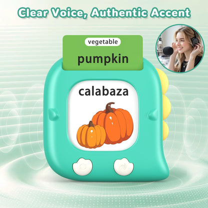Kidzdo Talking Flashcards for Toddlers, 520 Bilingual English Sight Words Educational Learning Toy