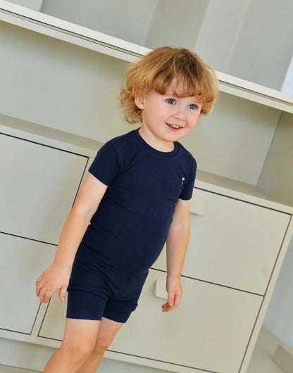 moimoln Pajamas Set 6M-5Y Solid Ribbed Unisex Baby & Toddler, Soft Viscose, Snug-Fit, Everyday