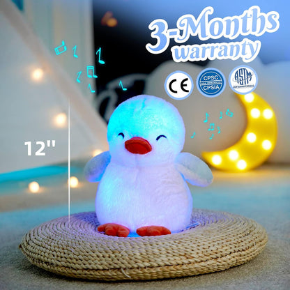 Glow Guards 12'' Musical Light up Penguin Stuffed Animal,Soft Penguin Plush Toy with LED Night