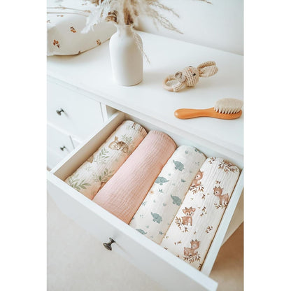 Konssy Baby Blankets for Unisex Boys Girls, Super Soft Nursery Minky Blankets with Muslin Cotton