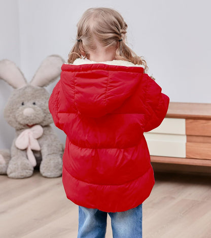 TUONROAD 1-6T Baby Girl Boy Winter Fleece Coats Toddler Warm Puffer Jackets Kids Down Alternative