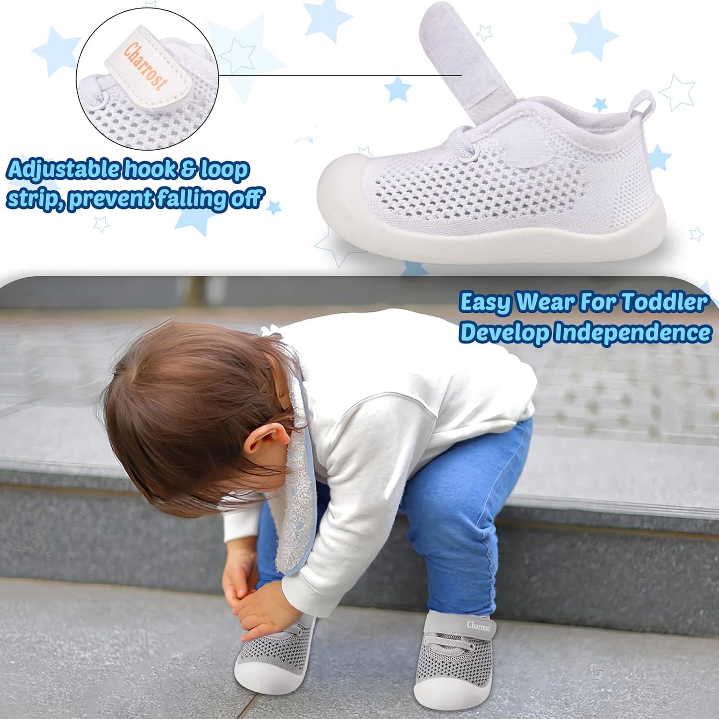 Baby First-Walking Shoes 1-4 Years Kid Shoes Trainers Toddler Infant Boys Girls Soft Sole Non Slip
