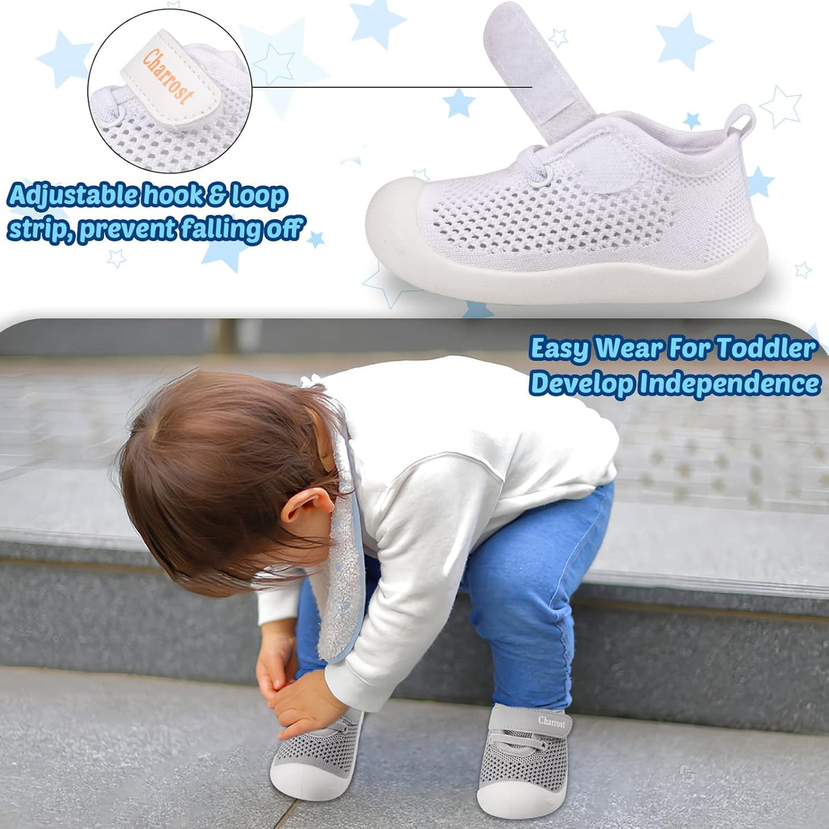 Baby First-Walking Shoes 1-4 Years Kid Shoes Trainers Toddler Infant Boys Girls Soft Sole Non Slip