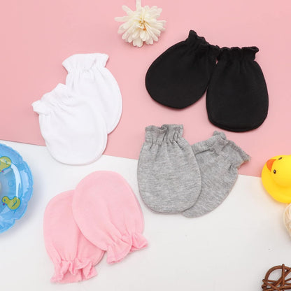 Newborn Baby Mittens No Scratch Cotton Elastic Wrist Gloves Infant Toddler Mittens for Baby Boy