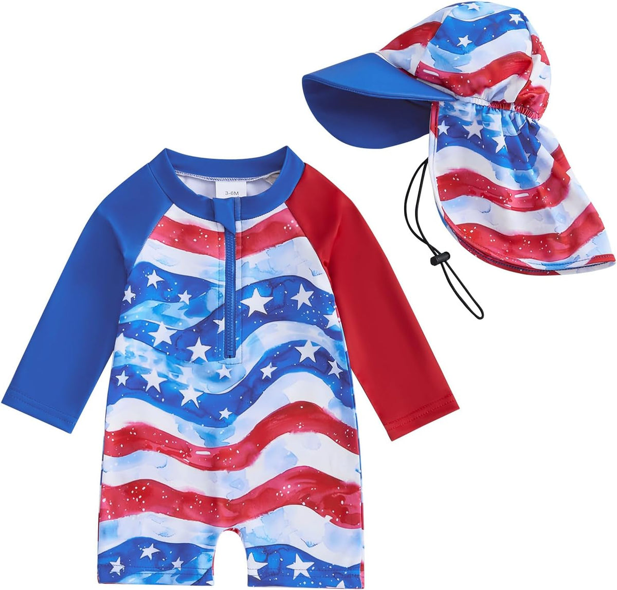 Hnyenmcko Baby/Toddler Boy Rash Guard Swimsuit Long Sleeve One Piece Zipper Swimwear Sunsuit Infant