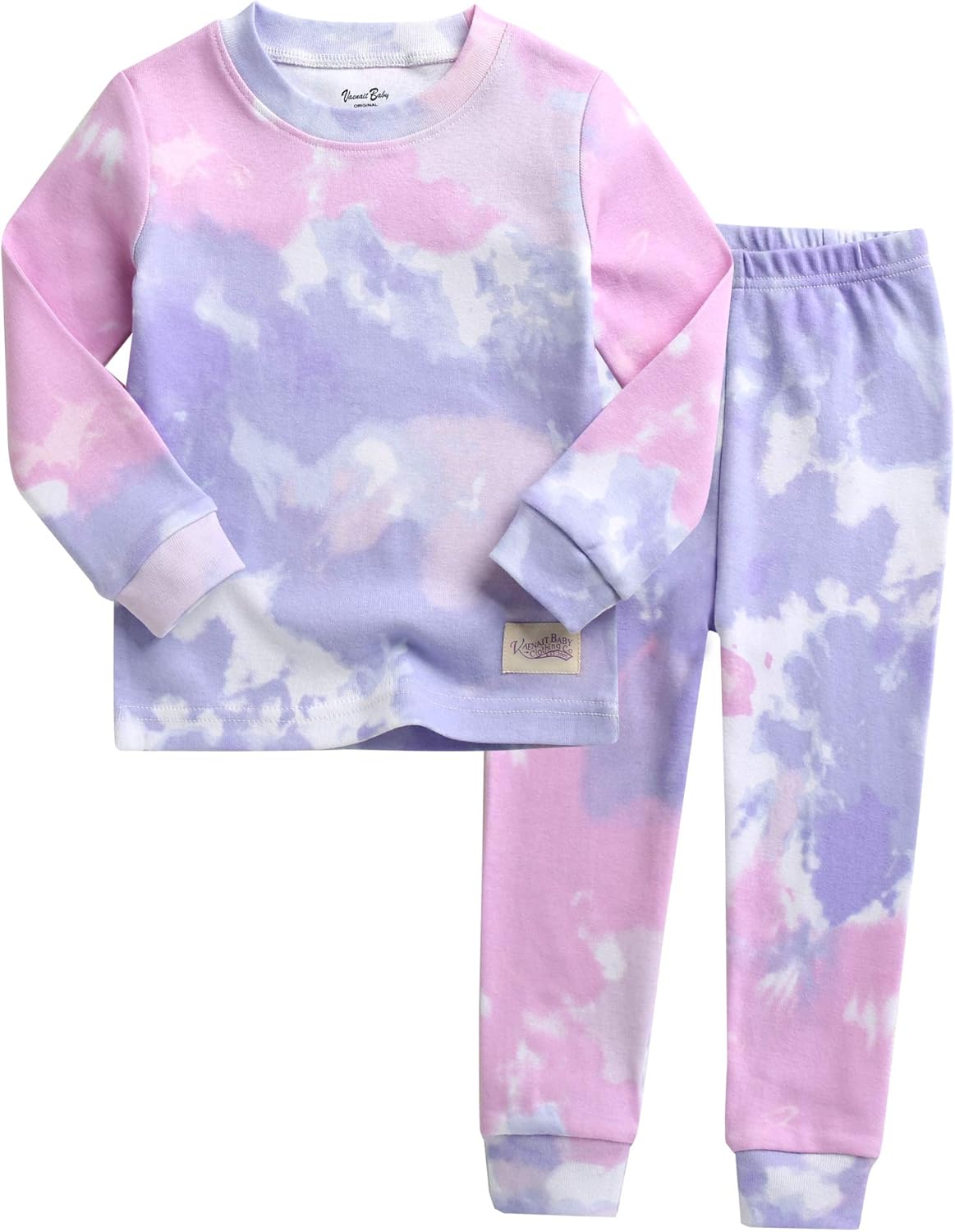 VAENAIT BABY 12M-12Y Toddler Kids Boys Girls 100% Cotton Marbling Tiedye Sung Fit Sleepwear Pajamas