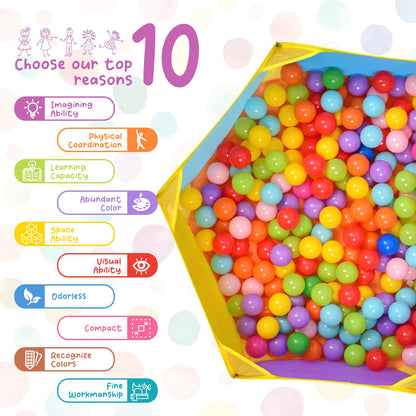 Eocolz Kids Ball Pit Large Pop Up Childrens Ball Pits Tent for Toddlers Playhouse Baby Crawl