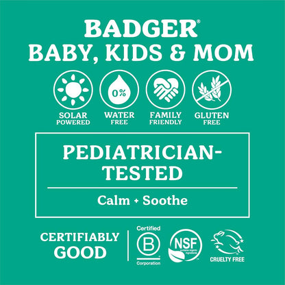 Badger Diaper Cream, 99% Organic Diaper Rash Cream for Baby, Zinc Oxide Ointment w/Soothing