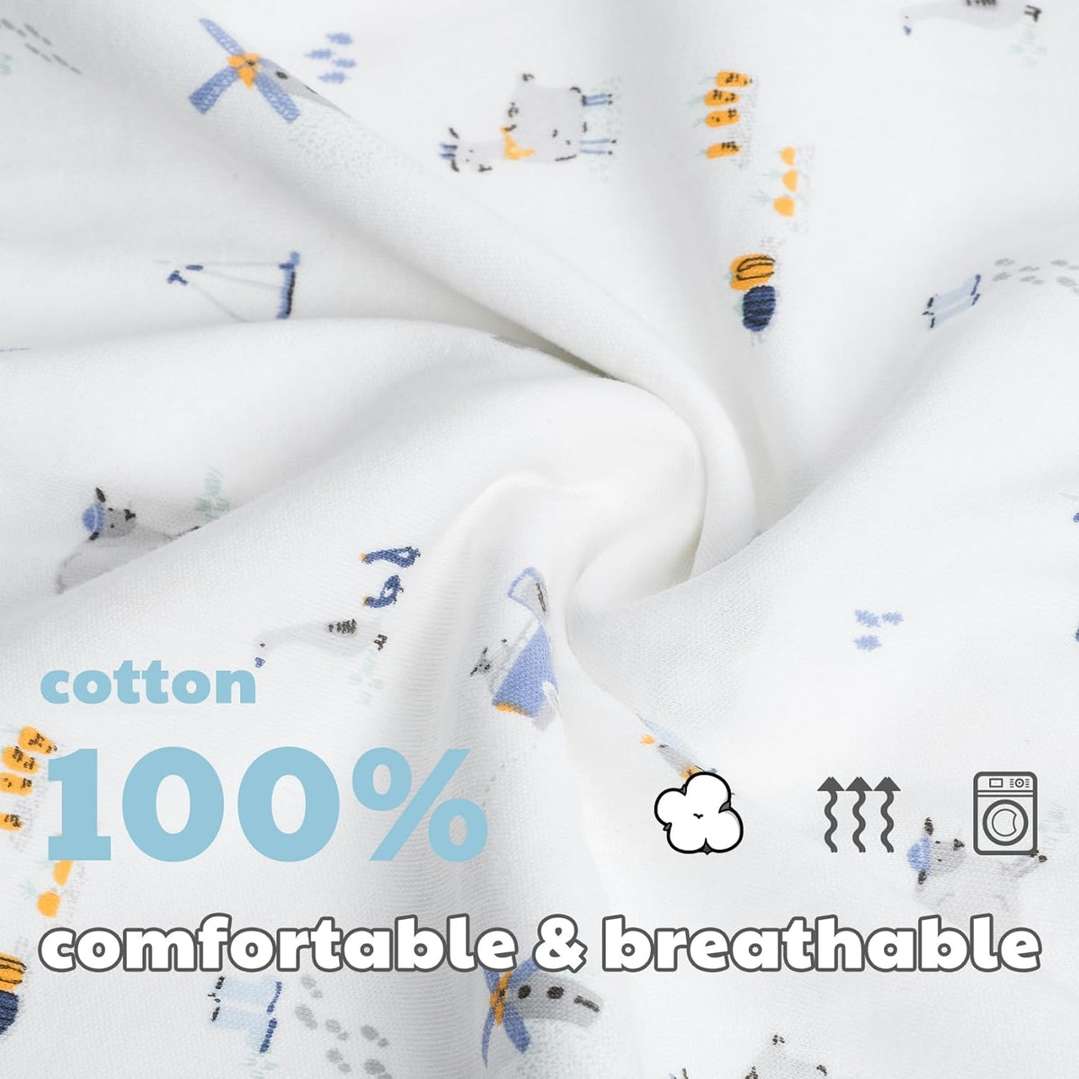3-Pack 100% Cotton Baby Boy Rompers,0-24Months Short Sleeve Toddler Romper,Breathable Spring/Summer