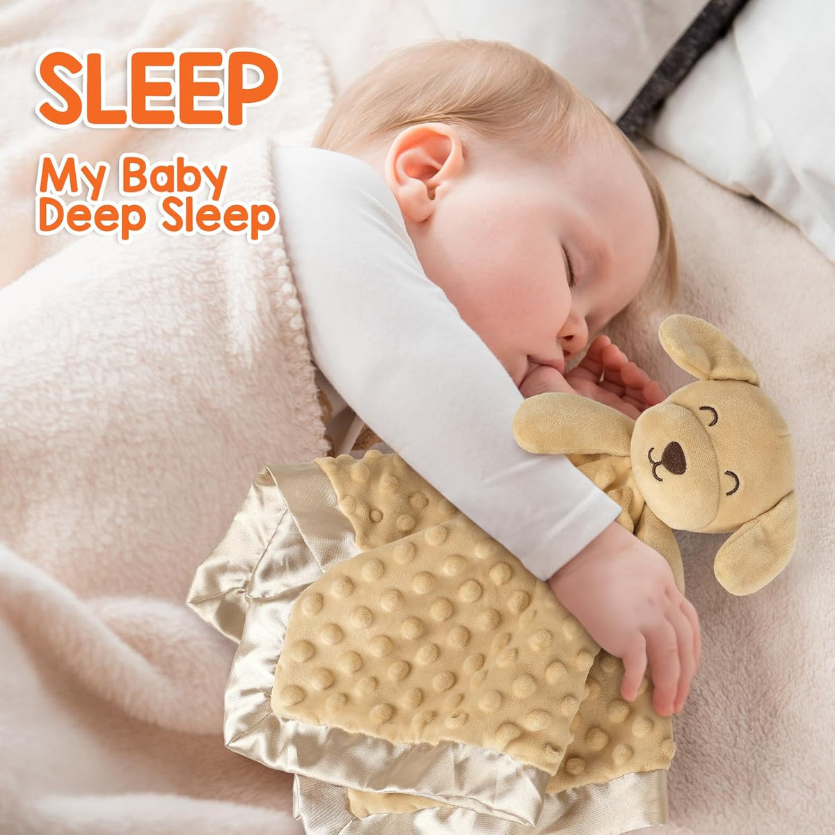 Loveys for Babies, Soft Dog Baby Security Blanket Lovies for Babies, Stuffed Animals Blankie for